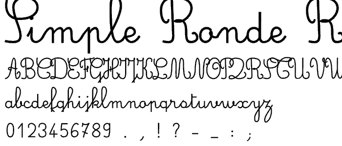 Simple Ronde Regular font